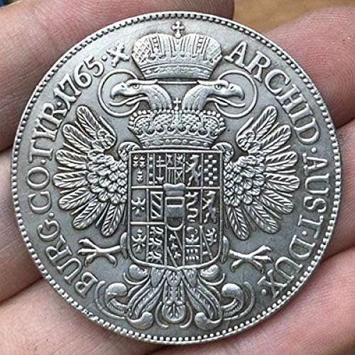 1765 Австрия 1 Талер Монети Копие 41 ММ Копие Украса за Събиране на Подаръци