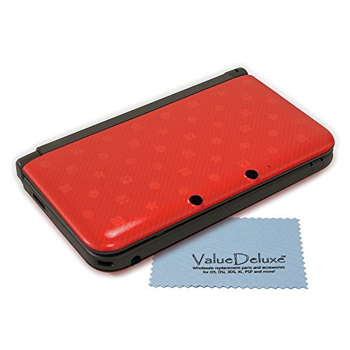 ValueDeluxe™ Изключителен корпус Марио Red за Nintendo 3DS XL /LL Подмяна на корпуса за ремонт с помощта на кърпи от микрофибър