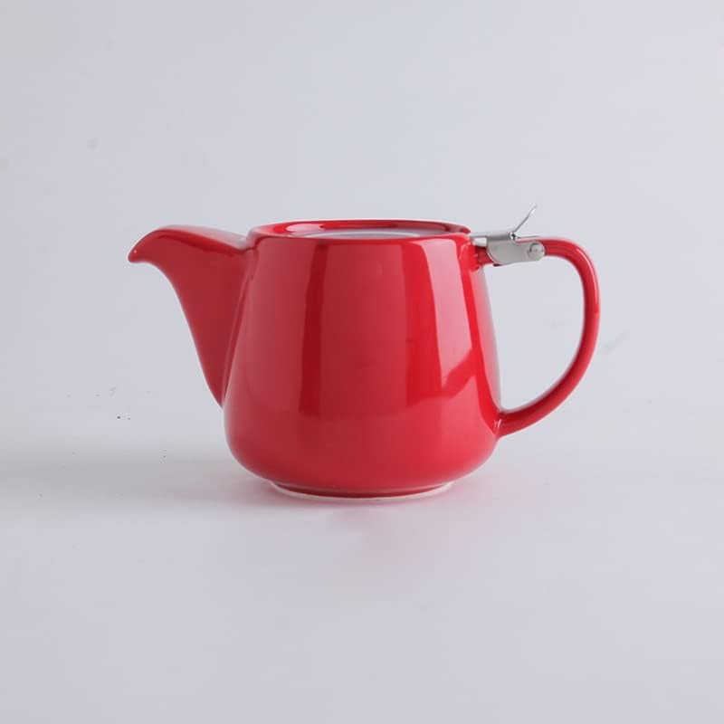 Чай комплекти SDFGH Порцеланов чайник обем от 580 мл, Цветни капак за чайника ръчна изработка, Много Тънък заварка за приготвяне на чай (Цвят: