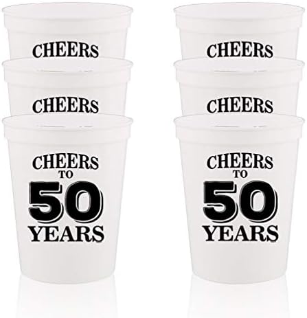 Veracco Поздравява 50 Years Stadium Party Cup Подарък за Петия Рожден ден на Петдесет и Страхотна Украса за Партита Забавни Подаръци