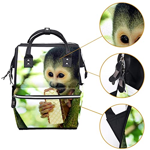 Протеин Маймуна Пелена Чанта на Мама Раница с Голям Капацитет Чанта за Памперси Кърмещи Пътна Чанта за Грижа за Детето
