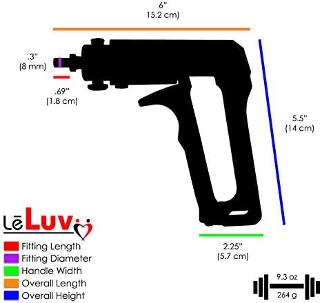 LeLuv Maxi и Калибровочный Черно Помпа за уголемяване на Пениса за Мъжете с Дължина 9 см x Диаметър на цилиндъра 2,125 инча