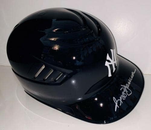 Истински каска за отбивания от Ню Йорк Янкис с автограф на Реджи Джексън, подписан от JSA - Каски MLB С автограф