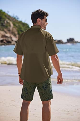 Мъжка риза за Риболов COOFADNY Performance Водоустойчив Сухи Ризи за Туризъм С SPF копчета