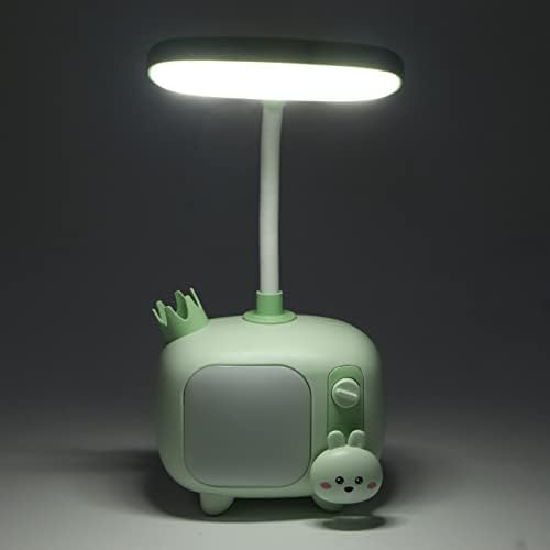 Настолна лампа Naroote LED, Гъвкава се На 360 Градуса Батерия с капацитет 600 mah, Малка Настолна Лампа за Офиса (Зелена)
