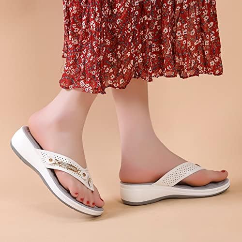 RbCulf/ Дамски Чехли, Плажни Сандали, Ежедневни Обувки на платформа с поддръжка на свода на Стъпалото, Джапанки, без Закопчалка,