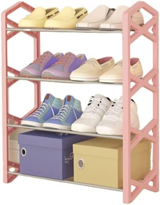 Шкаф за обувки, Подвижни Стеллажа за съхранение на обувки DULASP Пластмаса за Съхранение на обувки в Училище, Семейства, Розов