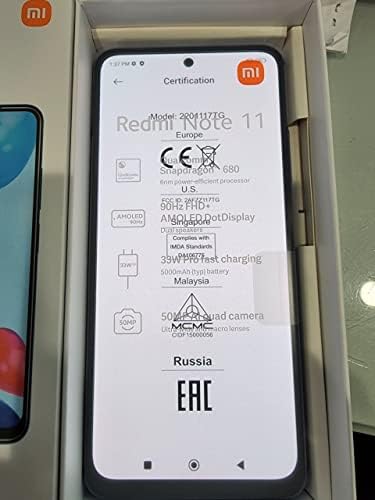 Xiaomi Redmi Note 11 SE 5G + 4G LTE (128 GB + 4 GB) 48-мегапикселова четырехъядерная помещение 6,43 (само за мобилни устройства с 4G