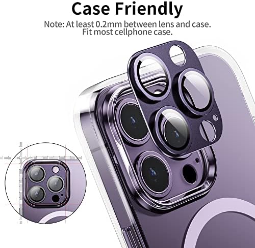 Защитно фолио за обектива на камерата Mansoorr за iPhone 14 Pro / iPhone 14 Pro Max, Калъф за фотоапарат от Метални сплави с Аксесоари