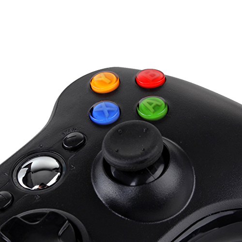 Жичен контролер TNP за Xbox 360 (черно), USB Pad Джойстик Joypad Gamepad Гейм контролер за Xbox 360 Slim и PC преносим Компютър Windows