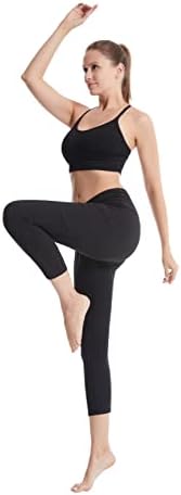Дамски Ежедневни панталони за йога ayamotion, Разкроена Спортни панталони с V-образно деколте и висока талия, Гамаши - Разработен в САЩ