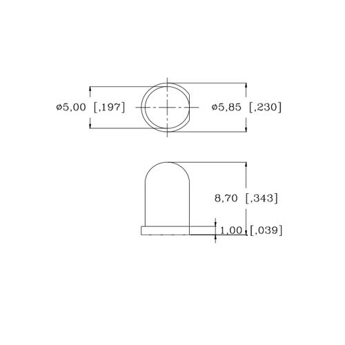 5 mm 12 В Предварително свързан Мигащ червен светодиод - Ултра ярък (опаковка от 5 броя)
