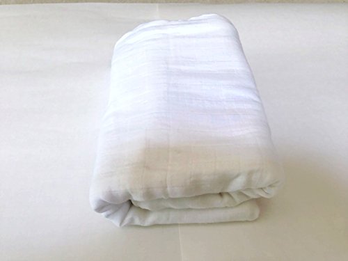 Детско бяла кърпа от плат Freer, мек 6-слойный памук, размер 47 x 47, Хипоалергичен, впитывающее вода и пяна за чувствителна