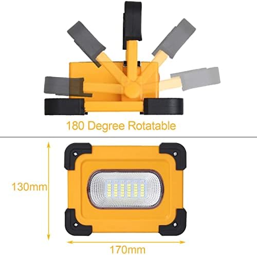 T-SUN 60W Слънчеви led работни Светлини, Акумулаторна батерия за Преносим USB-Прожектор, 4 Режима на Осветяване на мястото на работа, Водоустойчив