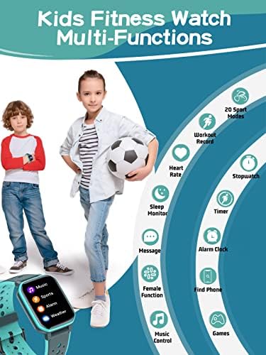 DIGEEHOT Детски часовници-фитнес-тракерът с игри за момичета и момчета 6-16 години, Непромокаеми бебешки смарт часовници IP68, 20 спортни