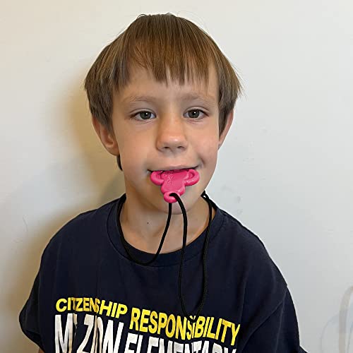 Сензорно жевательное колие TalkTools - Дъвченето на дъвка от морска мида розов цвят за никнене на млечни зъби и прикусывания, помага за