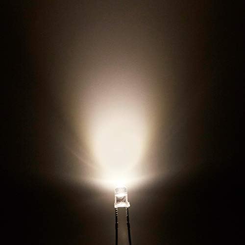 CHANZON 100 бр 3 mm Топло бял led Диодни лампи (Прозрачни Кръгли dc 3 В 20 ma) Ярка Лампа за Осветление Лампи Електронни Компоненти