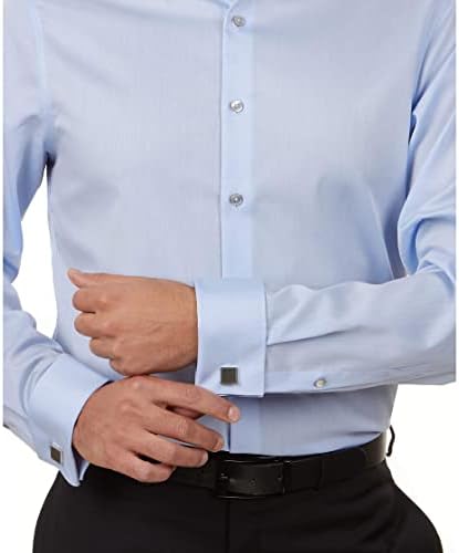 Мъжка риза Calvin Klein Slim Fit с френски ръкавели от Нетъкан текстил в коледна елха