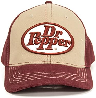 Бейзболна шапка с логото на Tee Luv Dr Pepper (тъмно бордо и бежово)