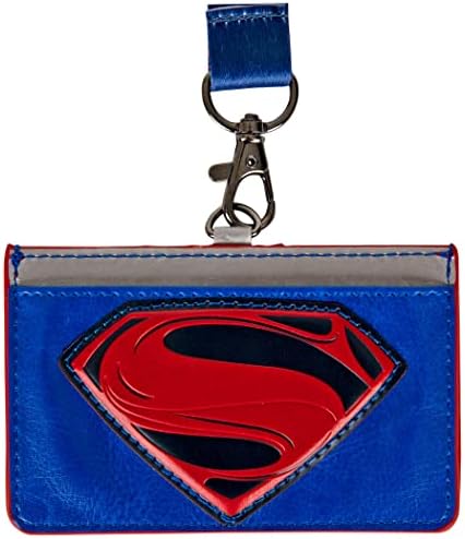 Луксозна каишка за постоянен ток с Държач за карти от изкуствена кожа - Супермен