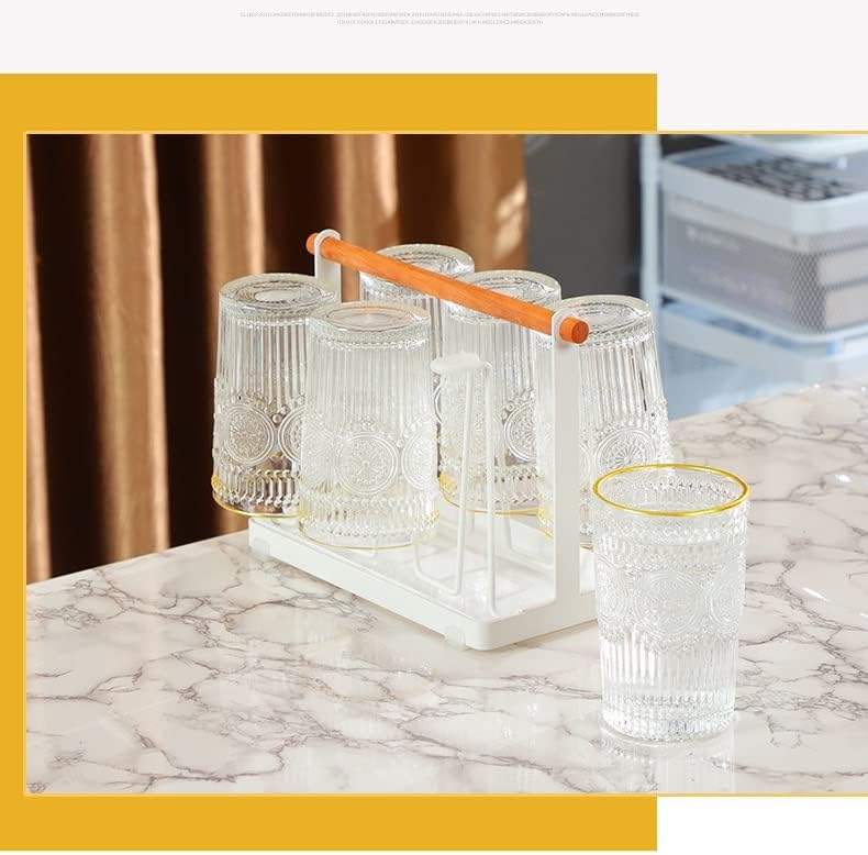 GENIGW поставка за Чаши в японски стил, Водосточни поставка за Чаши, Домакински Стъклена поставка за Чаши за съхранение на обърната