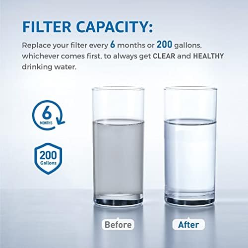 Съвместим с EPTWFUO1, EPTWFUO1C, Pure Source Ultra 2, филтър за вода в хладилника EWFO2, 1 опаковка (пакет може да варира)