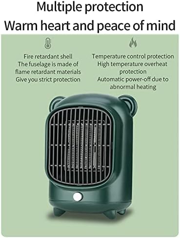 Керамичен Нагревател, Преносим Вентилатор Нагревател, Електрически нагревател за Бързо загряване със защита от прегряване, Безшумен