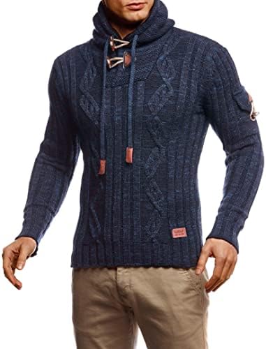 Мъжки Пуловери-пуловери На Nelson Slim с качулка - Мъжки Вязаный пуловер