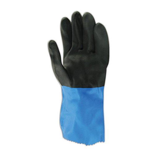 Защитни ръкавици ТЕОДОРА Professional унисекс за възрастни, химически устойчиви, черни /сини, Големи размери САЩ