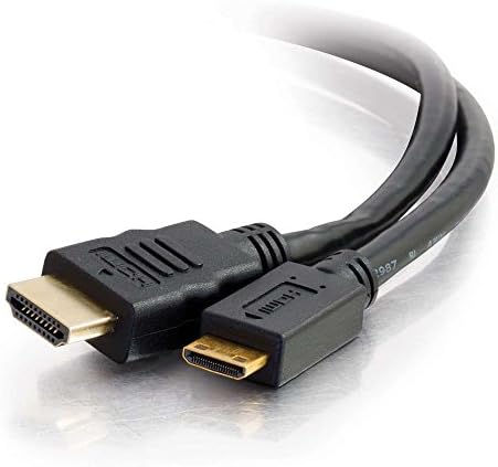 C2G Mini HDMI-HDMI, 4K, Високоскоростен HDMI Кабел, Ethernet, 60 Hz, 1,5 фута (0,45 m), Черен, Кабели в комплекта 50617