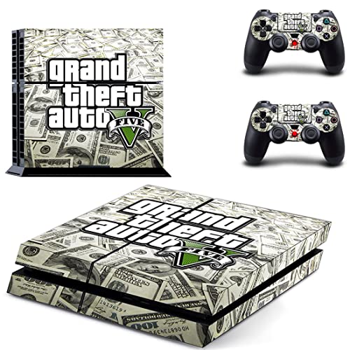 За PS4 ОБИЧАЙНАТА игра Grand GTA Theft And Auto Стикер на кожата PS4 или PS5 За конзолата PlayStation 4 или 5 и контролери Vinyl Стикер