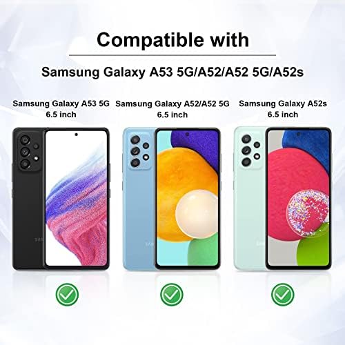 GiiYoon-3 опаковки със защитно фолио за Samsung Galaxy а a53 5G/ A52 5G/A52s 5G от закалено стъкло [с Пълно покриване]