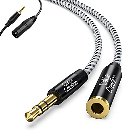 Комплект удлинительных кабели за 3.5 мм слушалки с кабел от 3,5 мм до XLR 10 МЕТРА