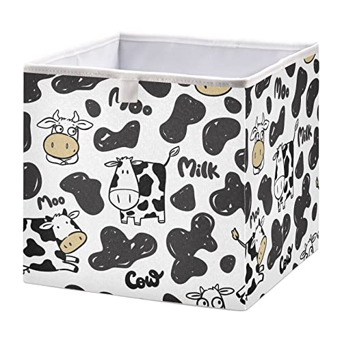 Кошница за съхранение на кубчета, с изображението на крави, Сгъваеми кутии за съхранение, Водоустойчив кош за играчки, органайзер за кубчета, кутии за детски играчк
