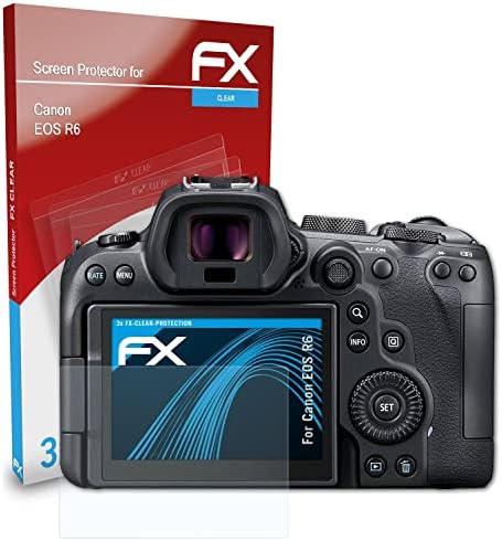 Защитно фолио atFoliX, съвместима със защитно фолио Canon EOS R6, Сверхчистая защитно фолио FX (3X)
