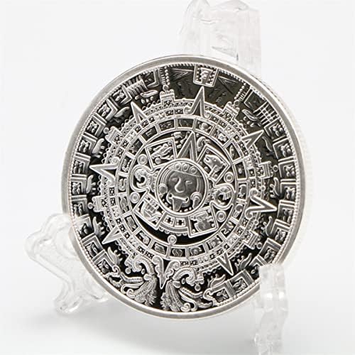 Мексиканска Златна Монета на Маите Сребърна Монета Чуждестранна Възпоменателна Монета Посеребренный Незабравим Медальон Медальон с покритие