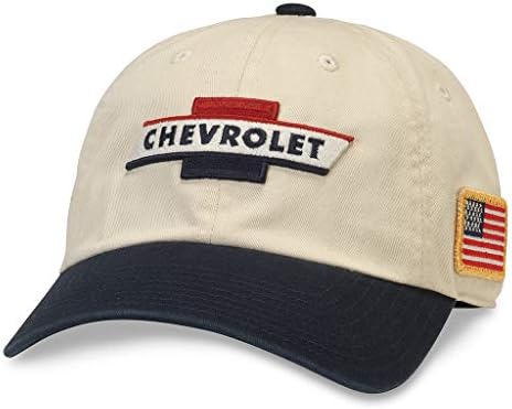 Бейзболна шапка за татко AMERICAN NEEDLE Chevrolet (GM-1908A-INVY) цвят слонова кост /тъмно син