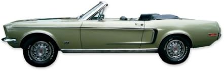 Комплект Светлоотразителни Стикери Mustang 1968 GT и ивици C - Цвят - Отразяваща Черен