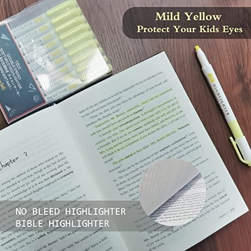 Мек маркер Zosxi, Флуоресцентно жълто, Широки и тънки върховете За водене на бележки и подчертаване, 10 точки (10 броя)
