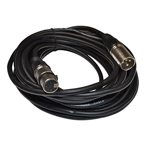 Микрофон кабел HQRP XLR-XLR (3-пинов M / F, 25 фута), съвместим с Кардиоидным конденсаторным студийным микрофон Audio Technica AT2020