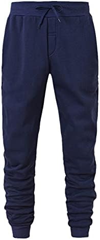 XXZY Мъжки Панталони в стил хип-Хоп, Удобни Спортни Панталони Дантела с белезници, Обикновена Спортни Панталони с Джоб, Ленени