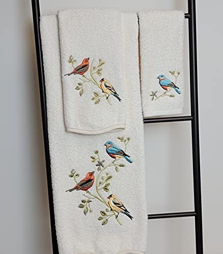 Спално бельо Avanti - Кърпа за пръстите, Меко и Впитывающее Памучни кърпи (Колекция Premier Songbirds, Слонова кост)