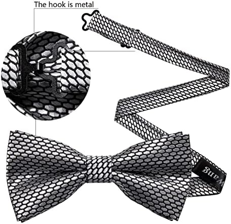 YOHOWA Мъжки Предварително Навързани папийонка, на Официална Коприна Регулируема Многоцветен носи Вратовръзка за Мъжете/Момчетата,
