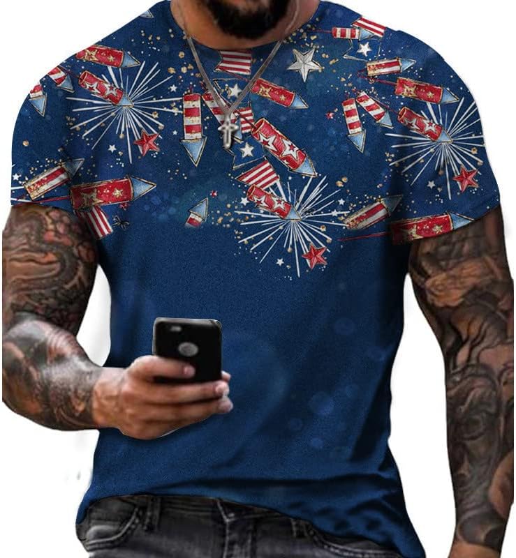 Мъжки Ризи MIASHUI с Дълъг Ръкав, Мъжки Ризи, Ежедневни Летни Ризи с Къс Ръкав, 3D Дигитален Печат, Големи и Високи Ризи за Мъже