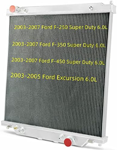 CoolingSnow CU2741 2-Ред Алуминиев Радиатор За 03 04 05 06 07 Ford Excrusion F350 F250 F450 F550 Super Duty Powerstroke 6.0