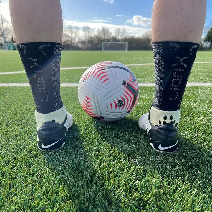 Спортни чорапи с противоскользящим изземване Lion Черно / Бял - Спортни чорапи За мъже и Жени - Са идеални за футбол / Футбол / Баскетбол (Черен)