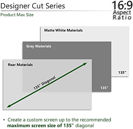 Дизайнерски Приятелка Elite Screens, 135 инча 16:9, Помрачи, изработени от ръцете на Высококонтрастного сиво материал, Екран за проектор, ZRM-135H-CINEGREY