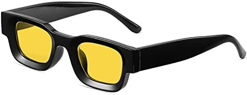 AIEYEZO Модерни Дебели Правоъгълни Слънчеви Очила за Жени И Мъже в Ретро стил 90-те, Масивни Квадратни Поляризирани Слънчеви Очила