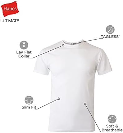 Мъжка риза Hanes Ultimate Fresh IQ Slim Fit Crew, 4 бр. в опаковка