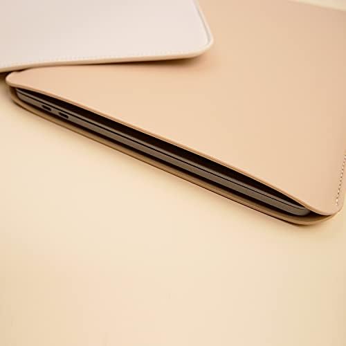 Benfan Тънък калъф за лаптоп 13 инча е Съвместим с Новите MacBook Air 13 M2 M1/ MacBook Pro 13 M2 M1 Цвят бежов